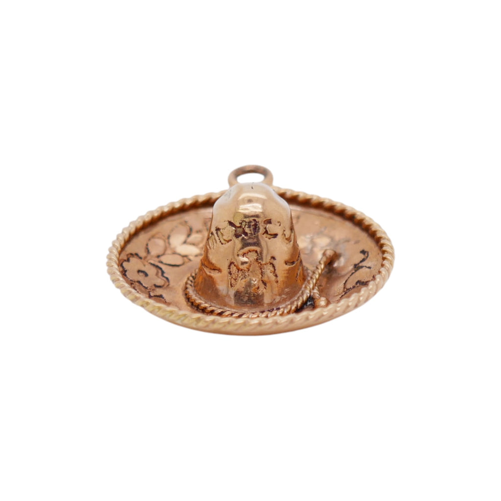 Vintage 14K Gold Mexico Sombrero Charm