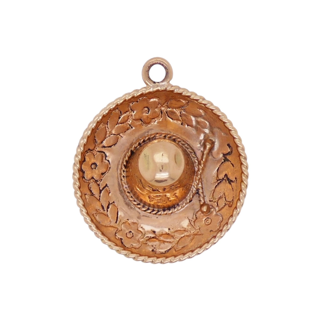 Vintage 14K Gold Mexico Sombrero Charm