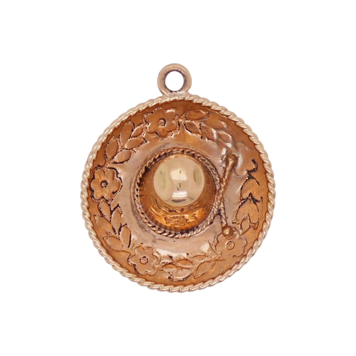 Vintage 14K Gold Mexico Sombrero Charm