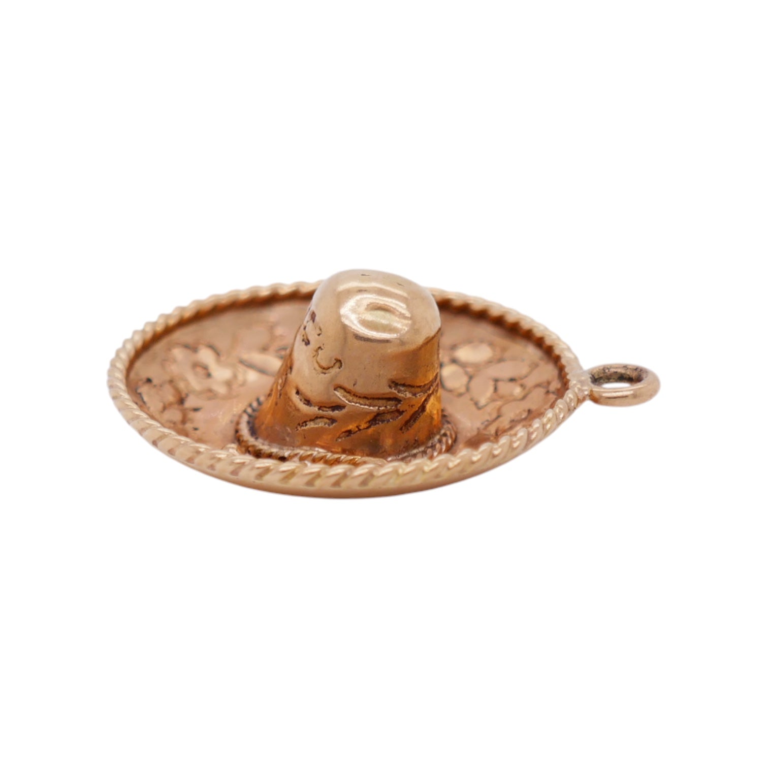 Vintage 14K Gold Mexico Sombrero Charm