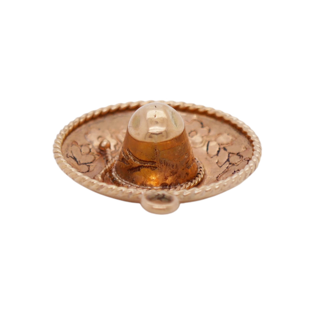 Vintage 14K Gold Mexico Sombrero Charm