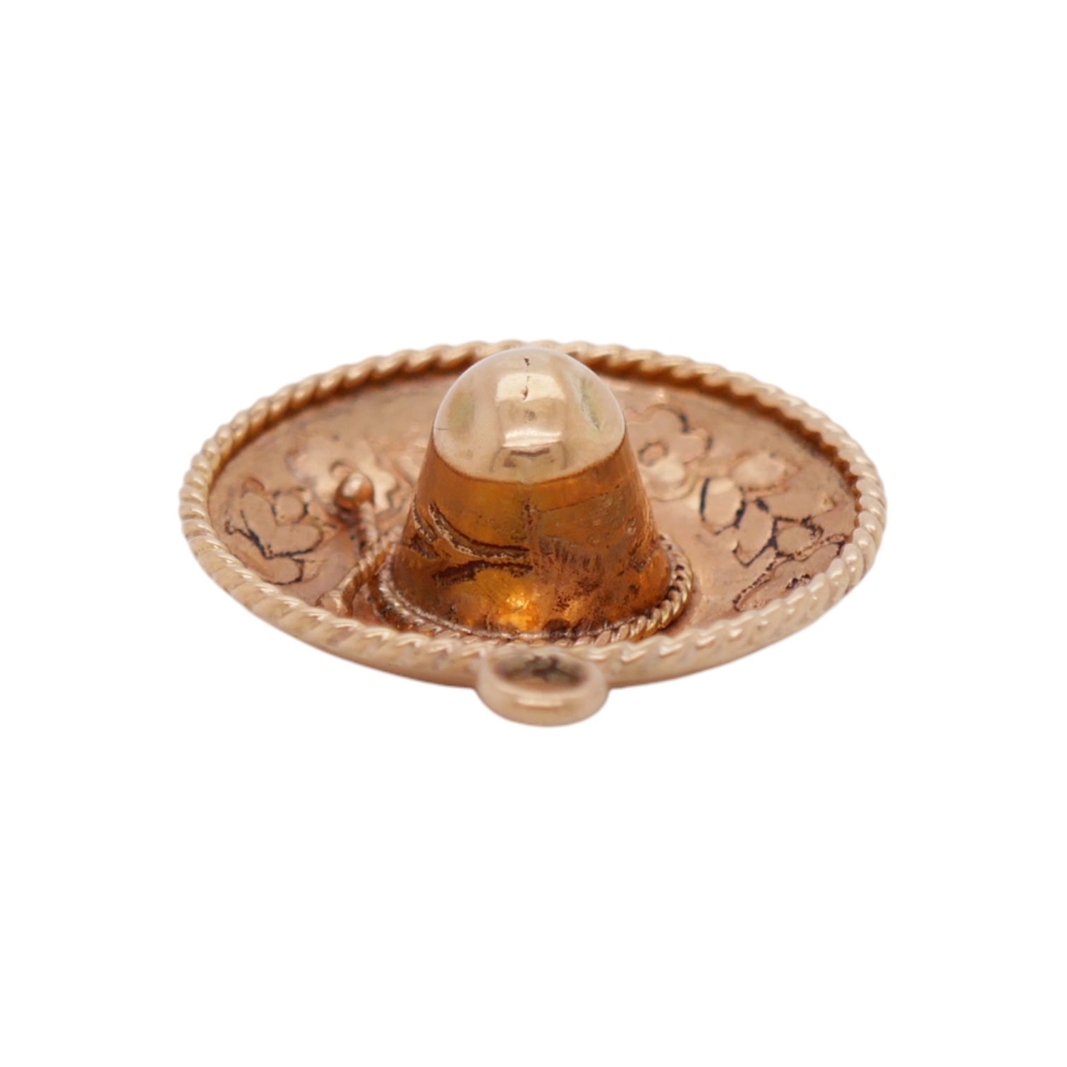 Vintage 14K Gold Mexico Sombrero Charm