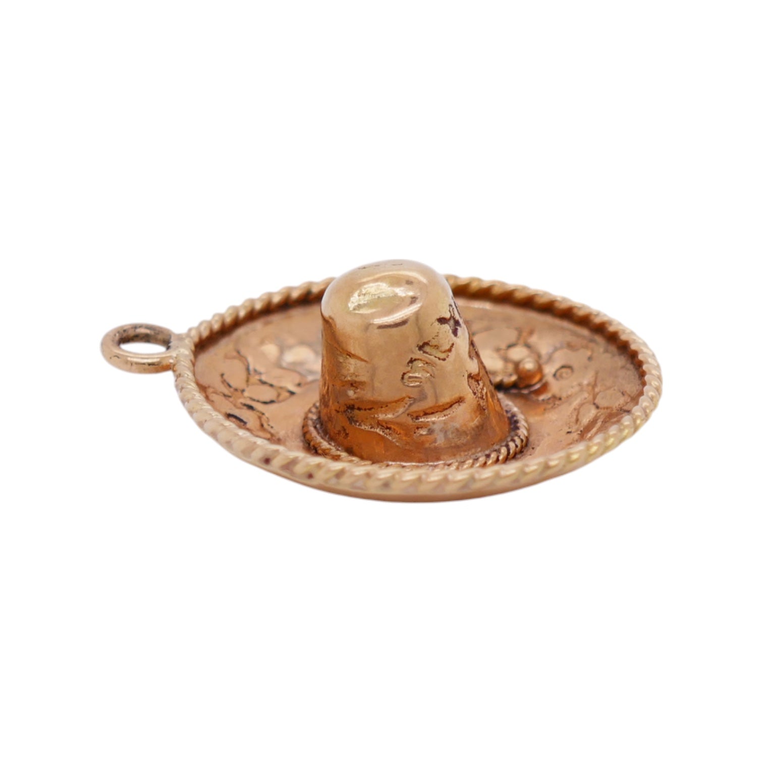 Vintage 14K Gold Mexico Sombrero Charm