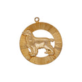 14K Gold Openwork Pendant with Spaniel