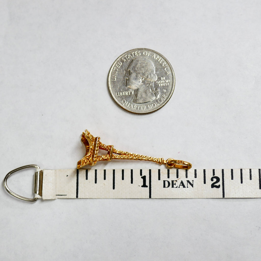 Vintage 18K Gold Eiffel Tower Pendant