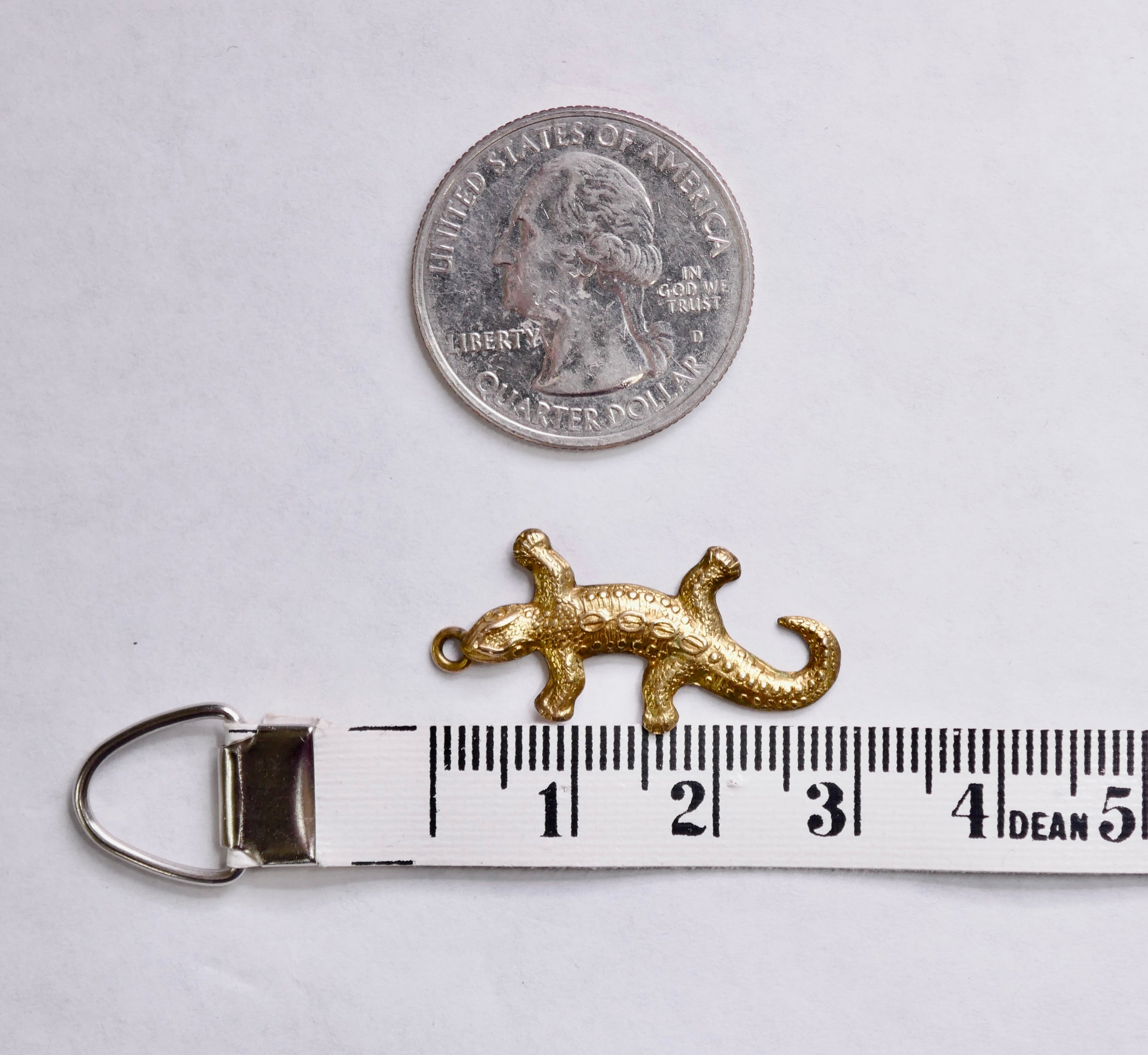 Vintage 14K Gold Lizard Charm