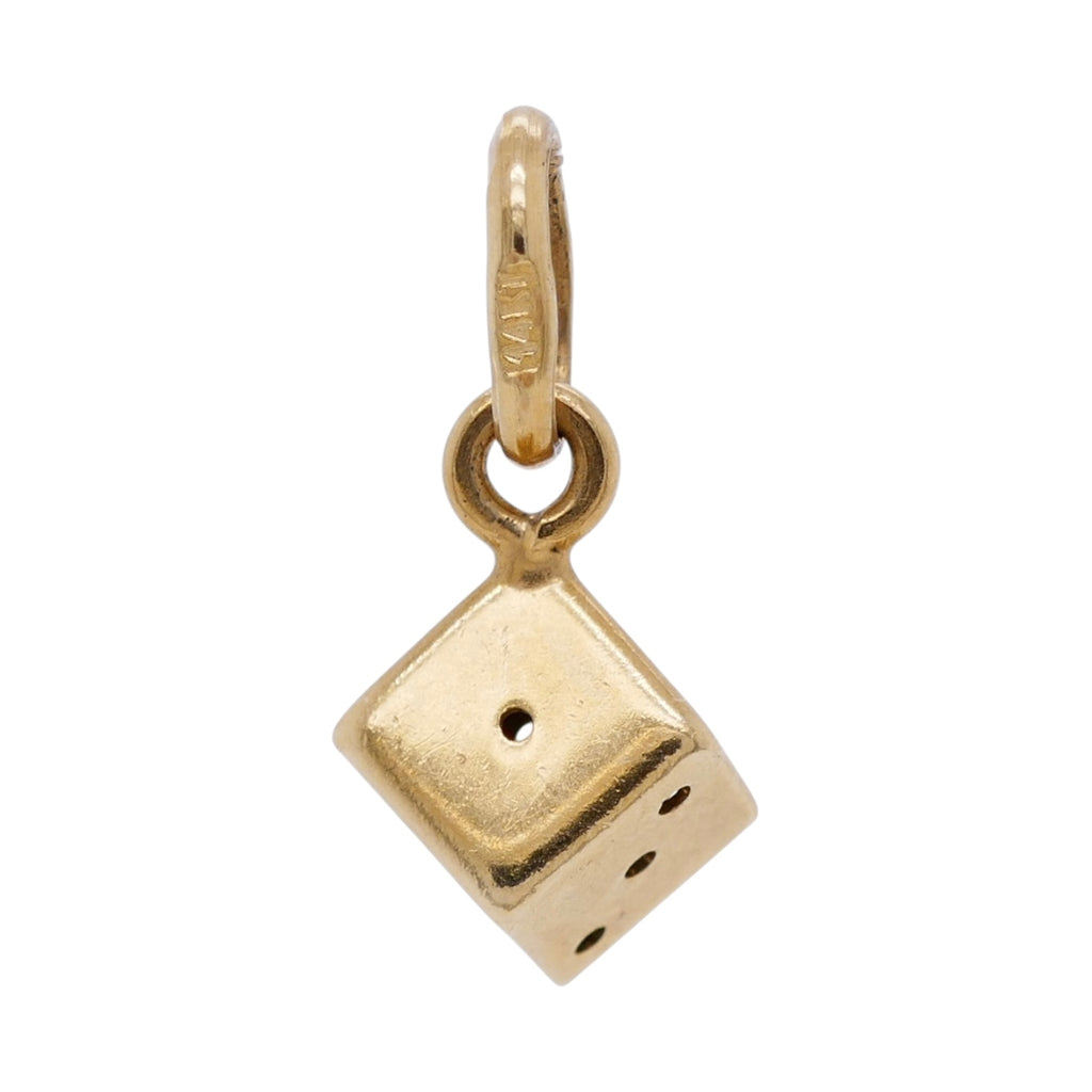 Vintage 14k Gold 6 Sided Die Charm