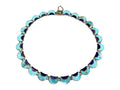 Antoinette Cleoni Silver & Turquoise (Blue & Purple) Collar Choker 16 in