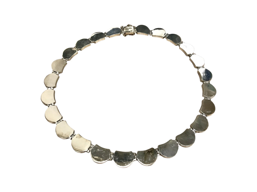 Antoinette Cleoni Silver & Turquoise (Blue & Purple) Collar Choker 16 in