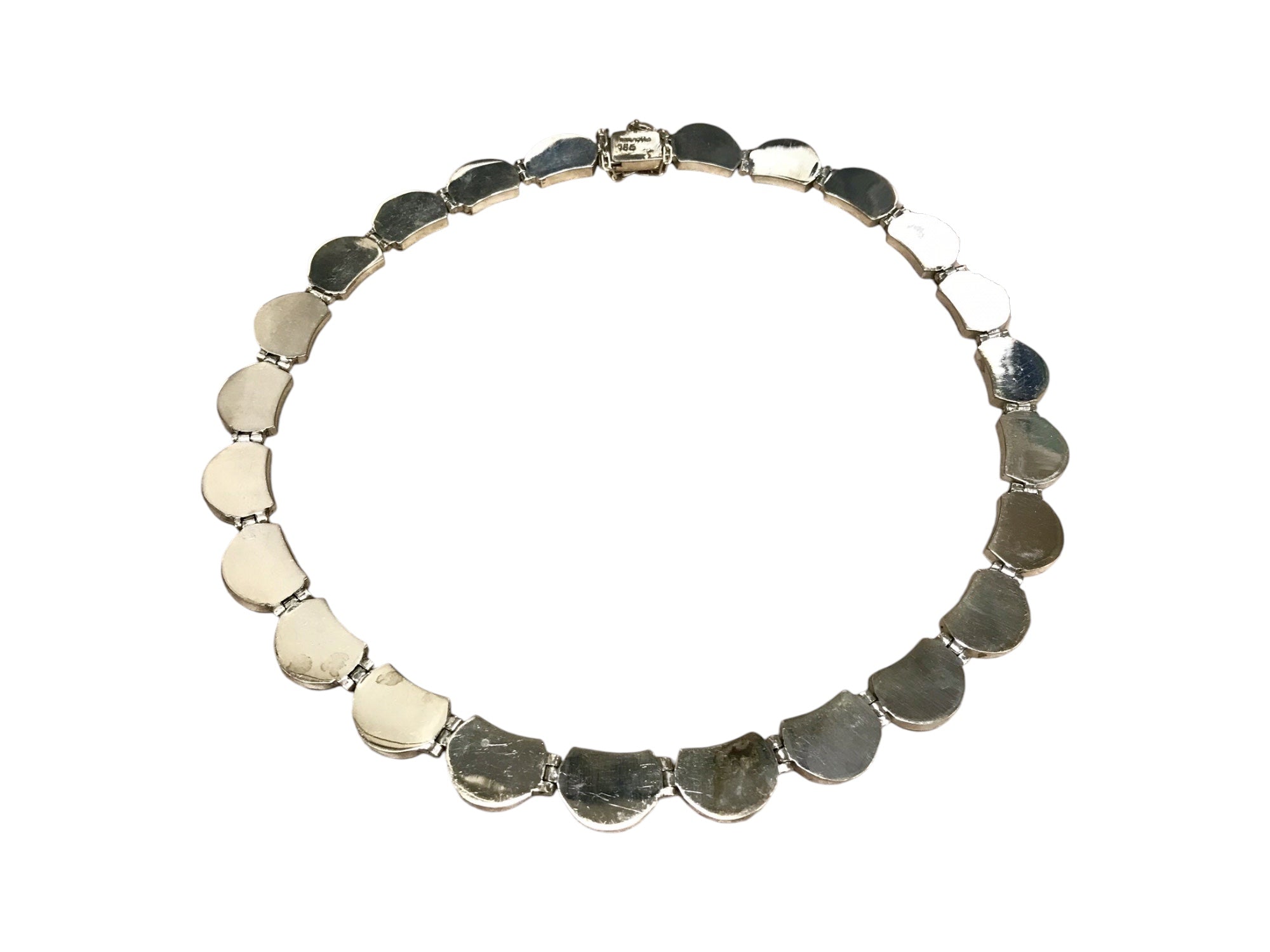 Antoinette Cleoni Silver & Turquoise (Blue & Purple) Collar Choker 16 in