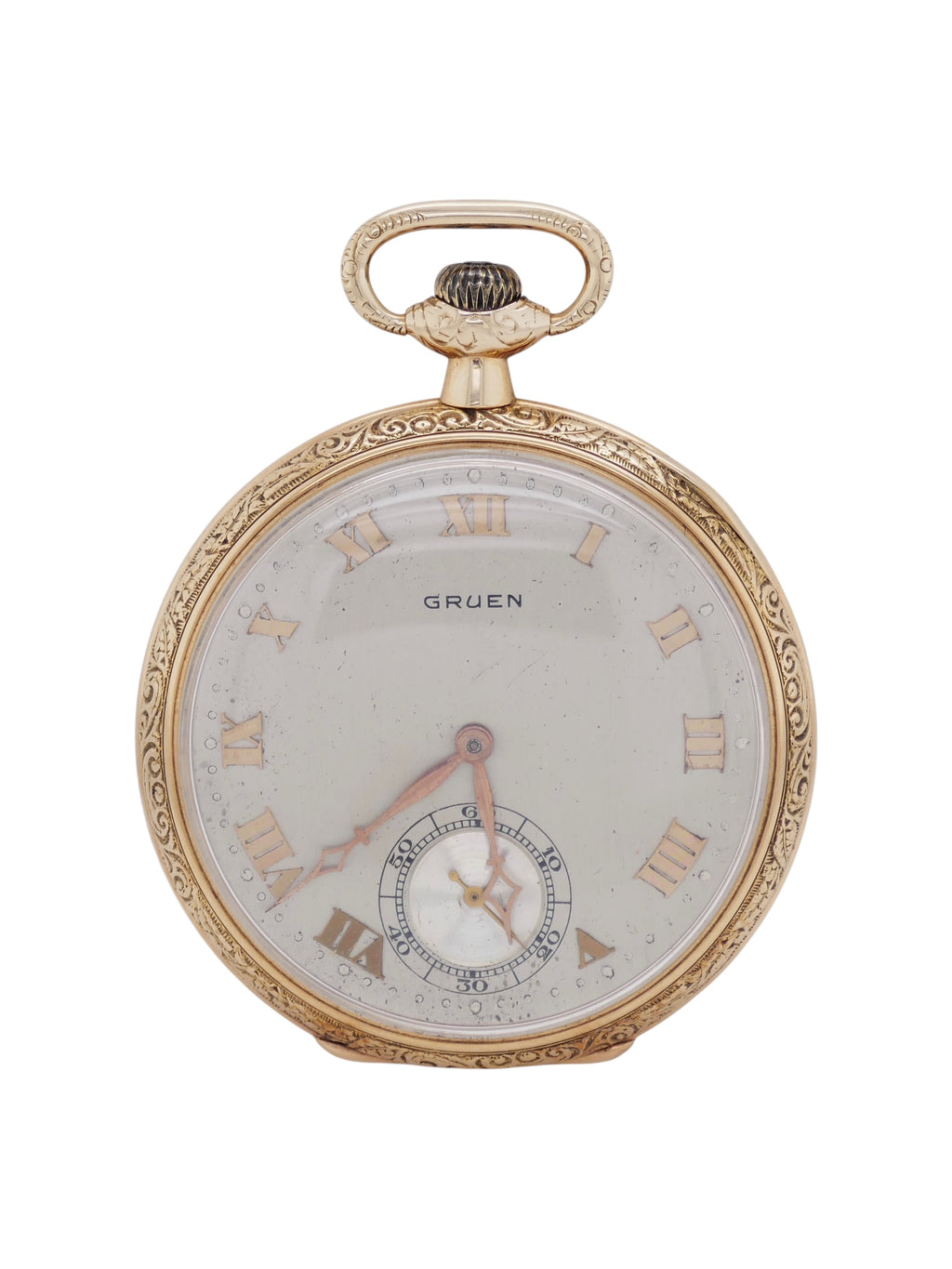 Antique 14k Gold Gruen Pocket Watch