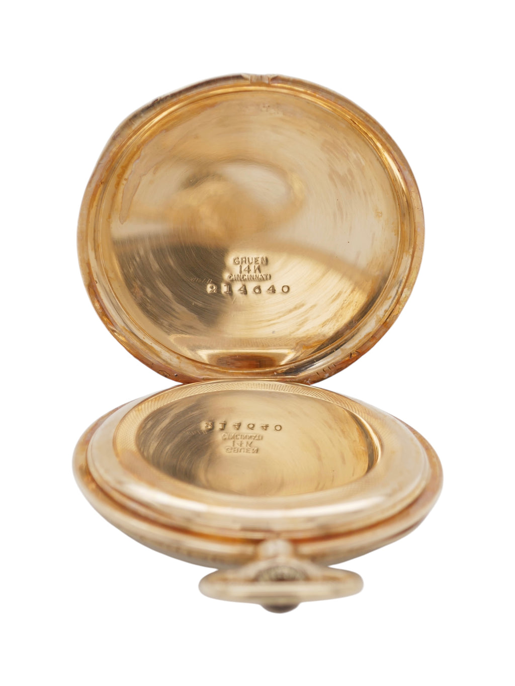 Antique 14k Gold Gruen Pocket Watch