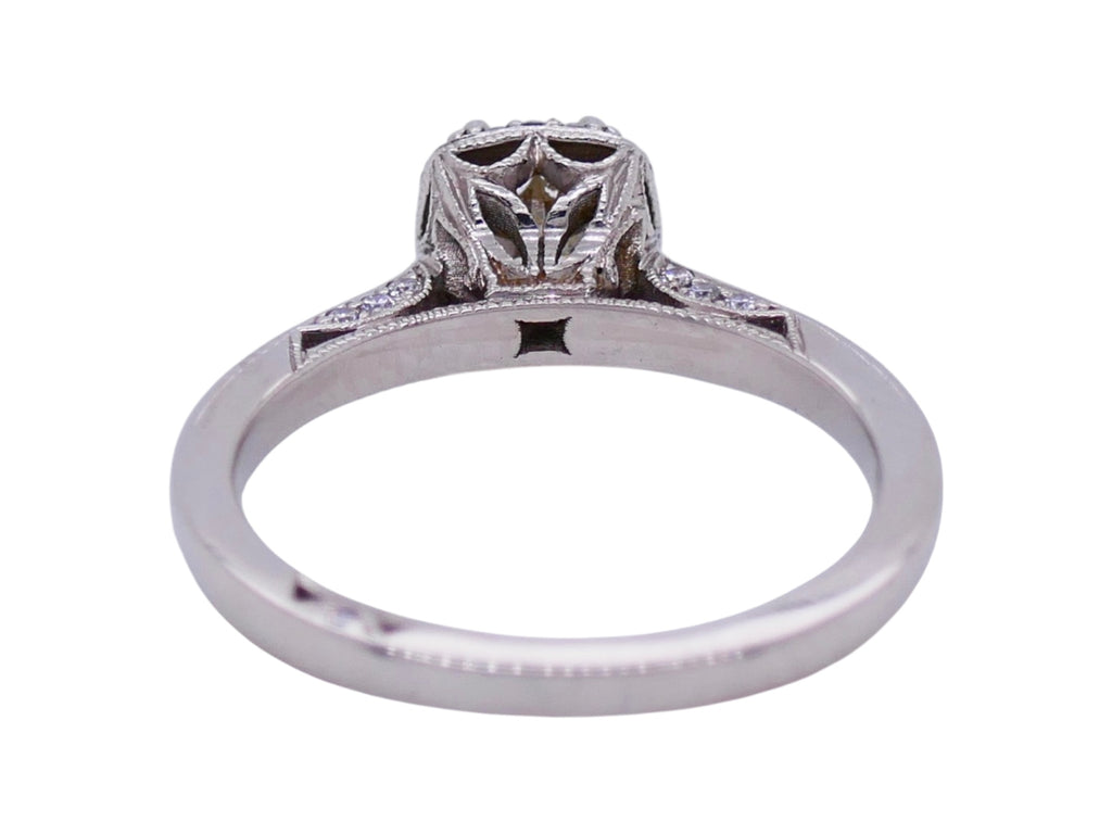 Tacori Platinum Engagement Ring 0.55 ct Diamond Size 4.25 Box & Bag Included