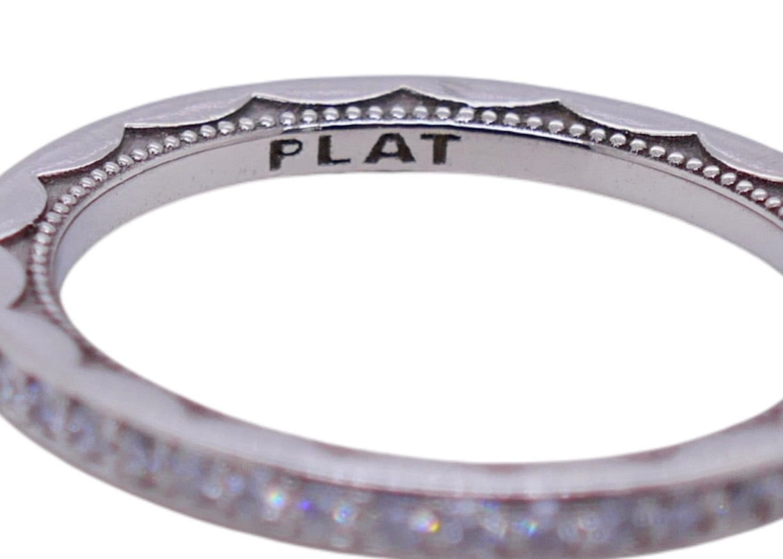 Tacori Platinum Diamond Eternity Band 0.35 ctw Size 4.5