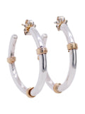 Vintage Tiffany & Co. Sterling Silver & 14k Gold Hoop Earrings