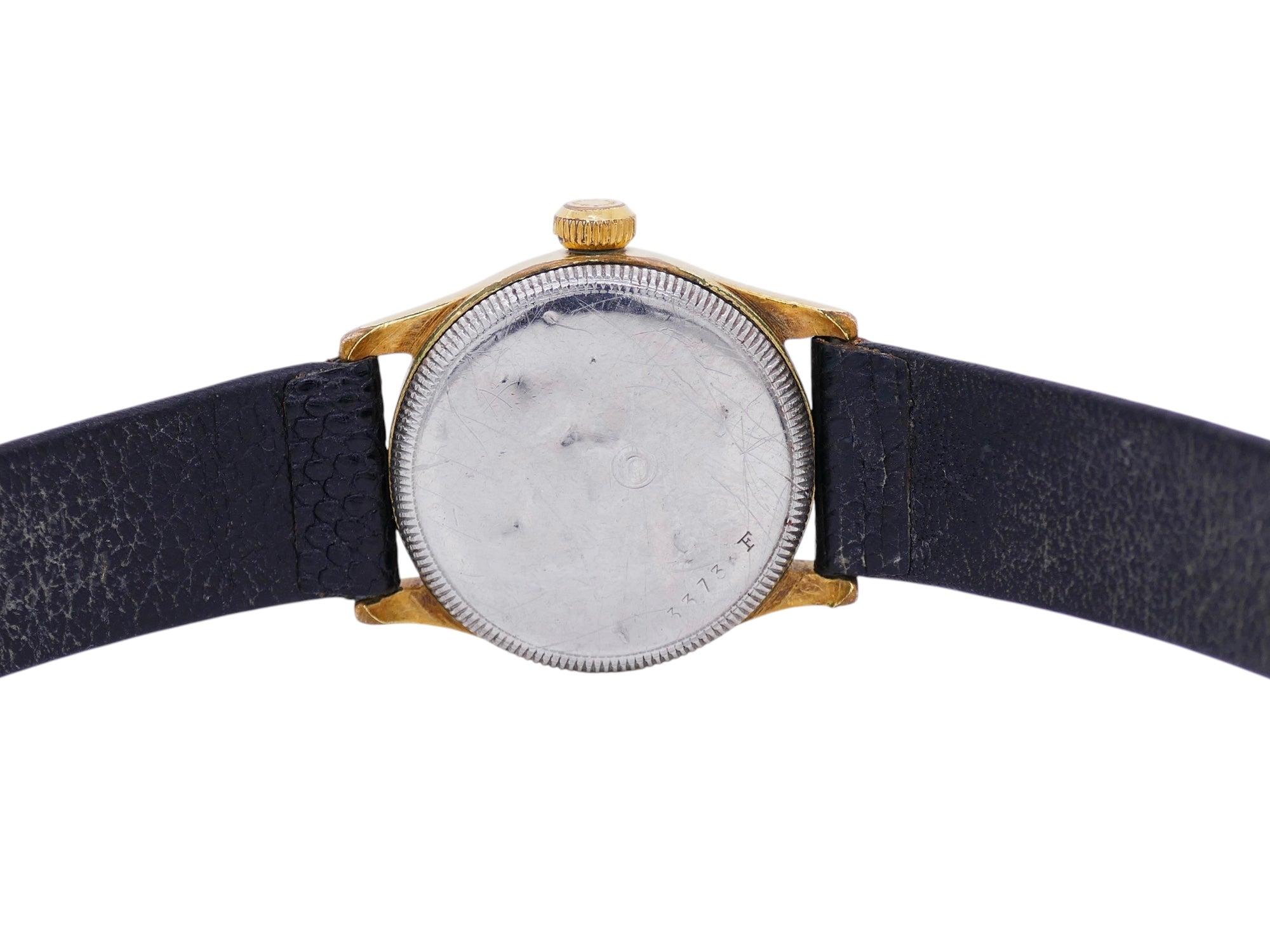 Vintage Gold Plated Rolex Oyster 3373F – Non Rolex Leather Strap