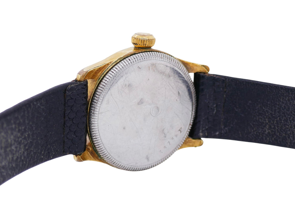 Vintage Gold Plated Rolex Oyster 3373F – Non Rolex Leather Strap