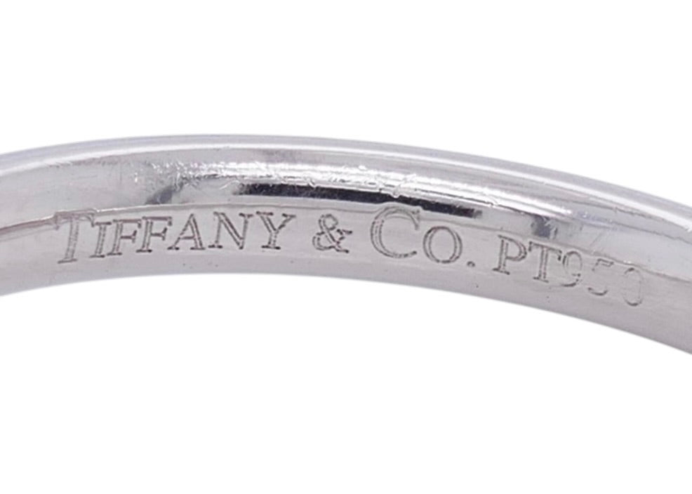 Tiffany & Co. Elsa Peretti Platinum & Diamond Curved Ring Size 5