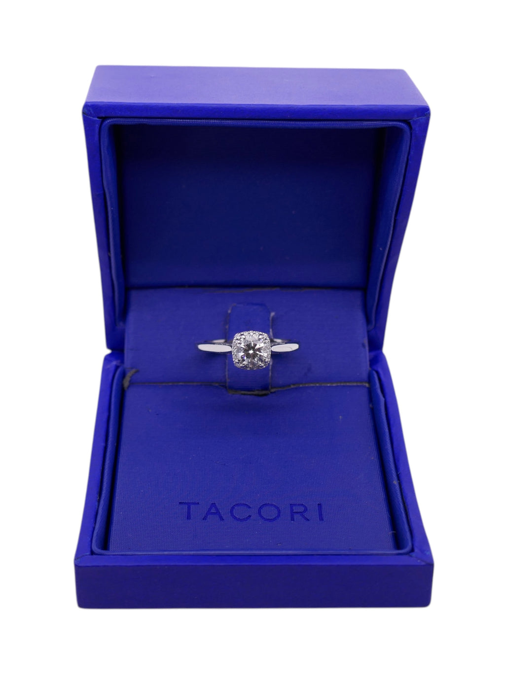 Tacori Platinum Engagement Ring 0.55 ct Diamond Size 4.25 Box & Bag Included