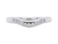 Tiffany & Co. Elsa Peretti Platinum & Diamond Curved Ring Size 5