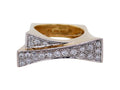 18K Gold Vintage Geometric Diamond Ring Size 6.25