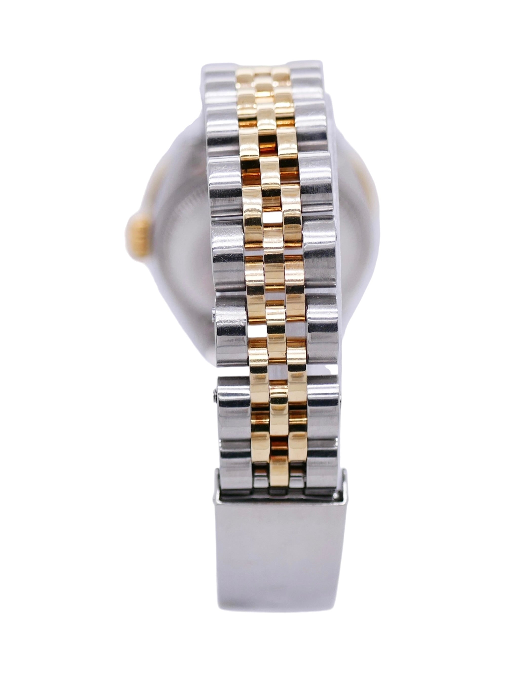 Rolex Oyster Perpetual Datejust 69173–18k Gold & Steel–Diamond & Emerald Bezel