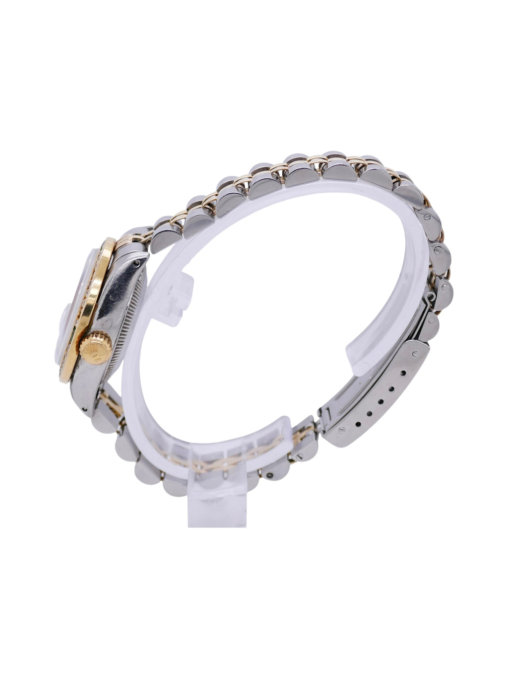 Rolex Oyster Perpetual Datejust 69173–18k Gold & Steel–Diamond & Emerald Bezel