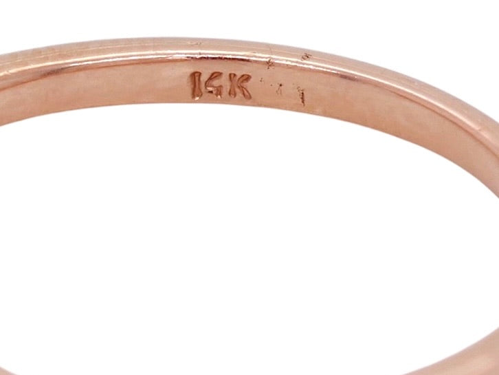 14k Rose Gold Turquoise & Diamond Two Ring Set Size 8.5