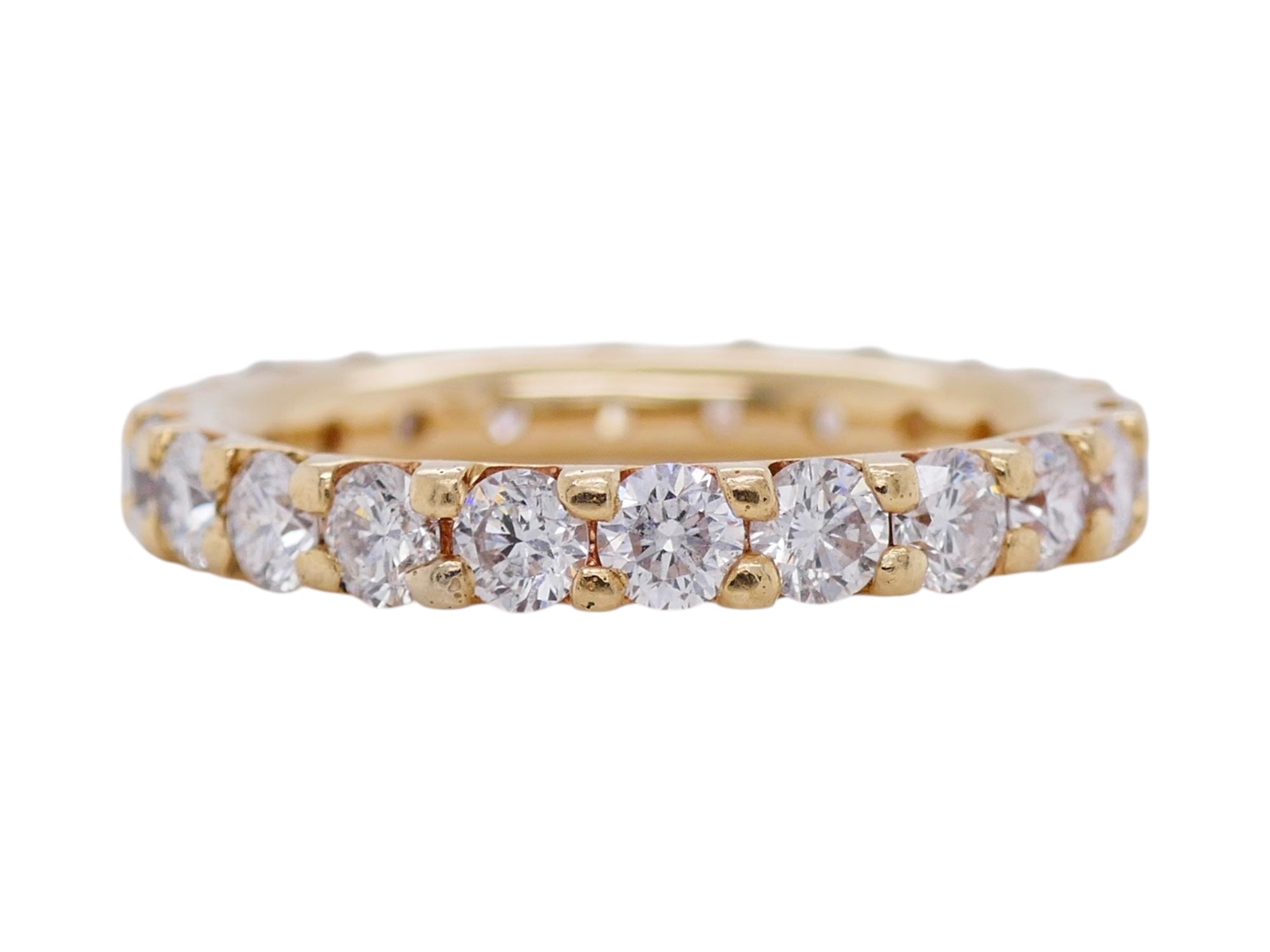 14K Yellow Gold Diamond Eternity Band Size 6