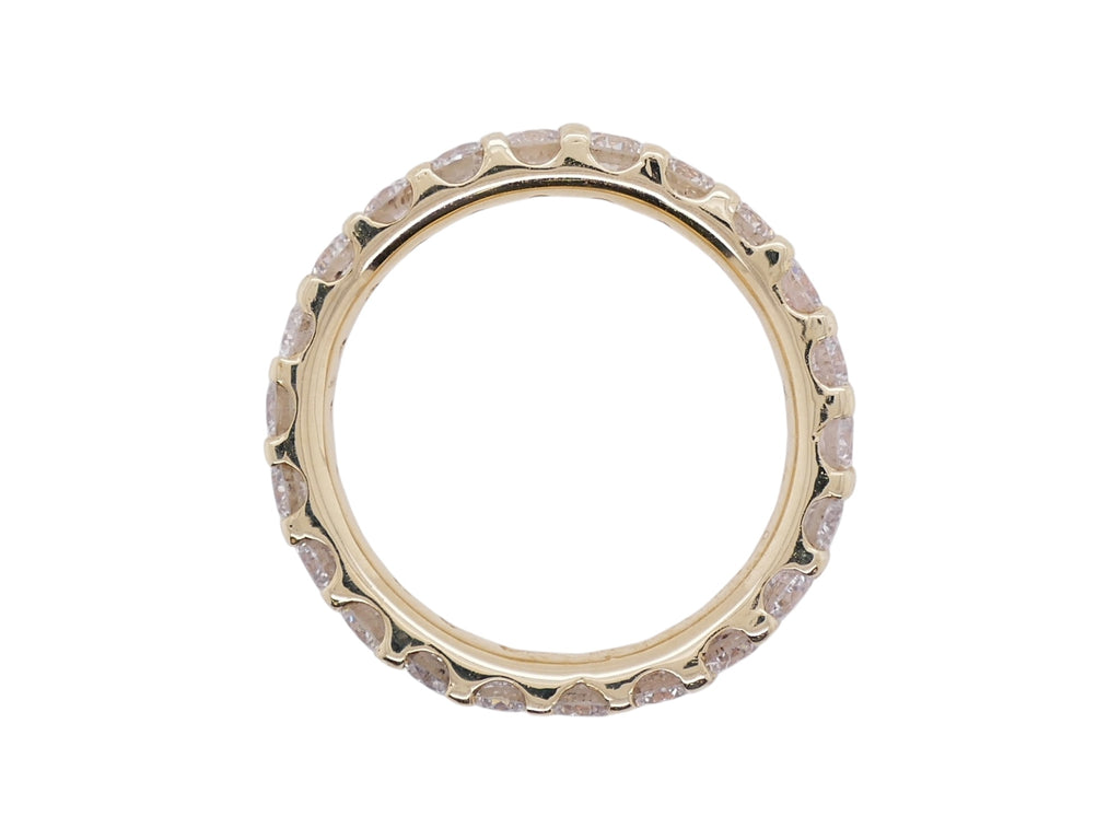 14K Yellow Gold Diamond Eternity Band Size 6