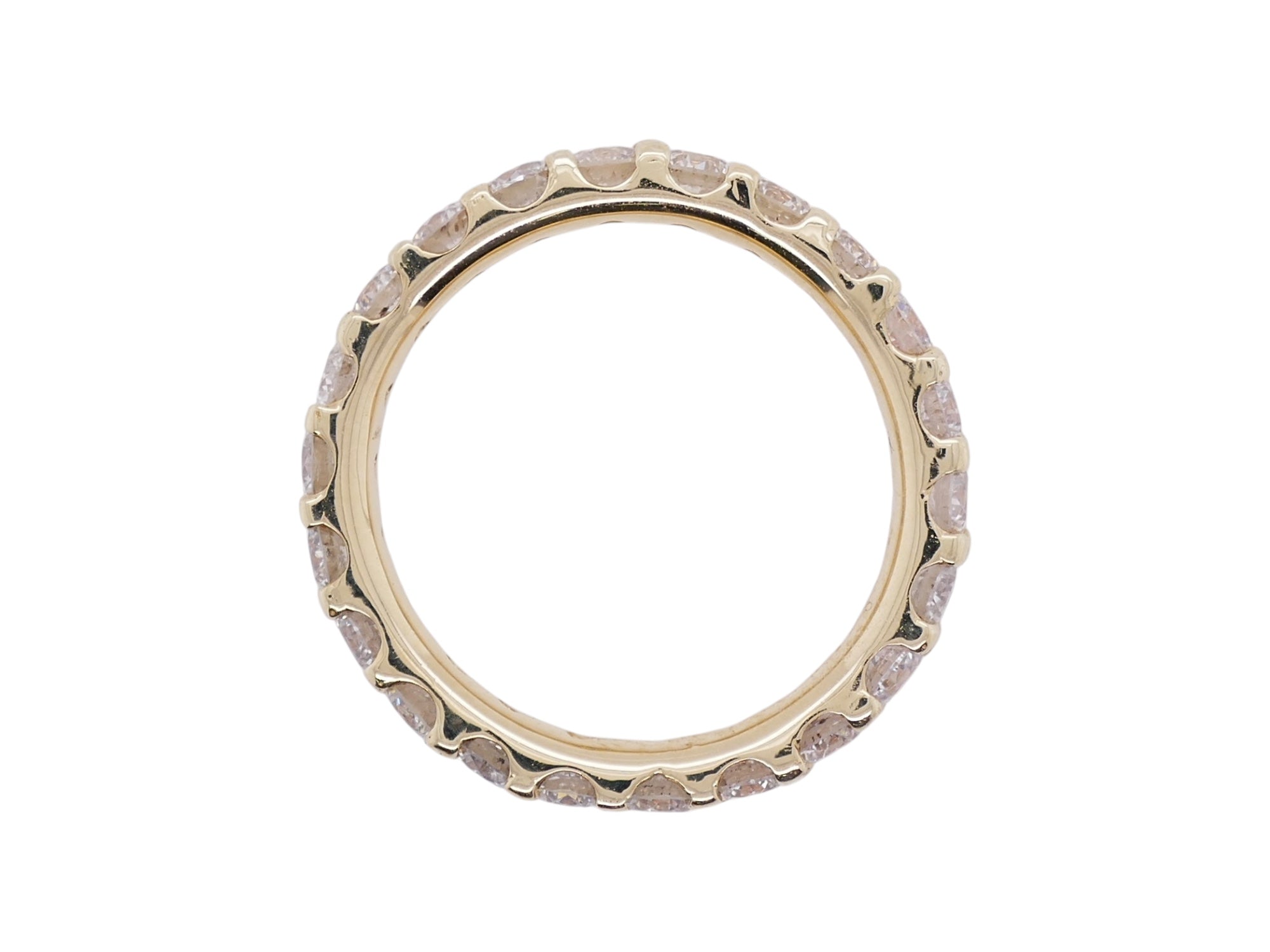 14K Yellow Gold Diamond Eternity Band Size 6