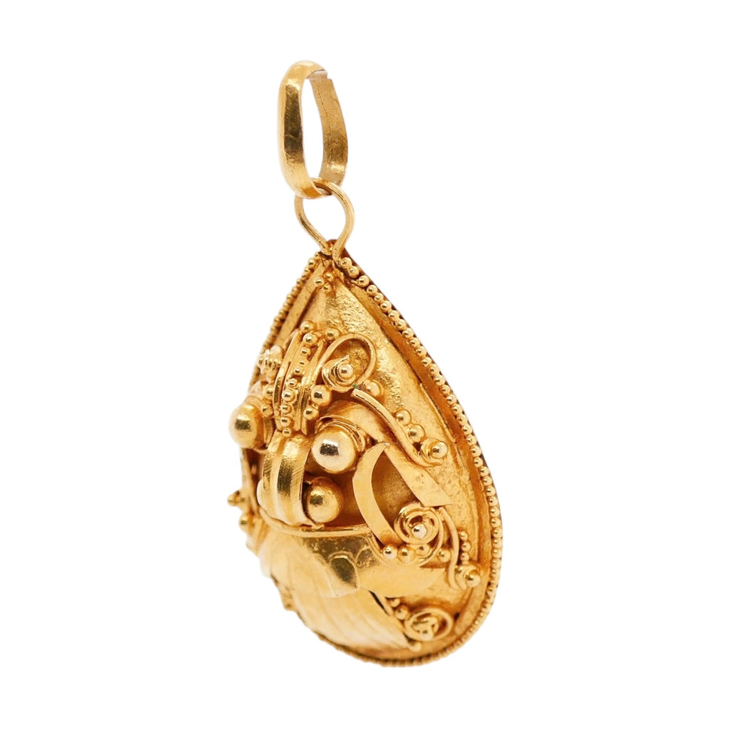 22K Yellow Gold Bug Pendant