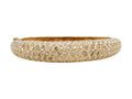 14K Gold Diamond Bangle 6 in