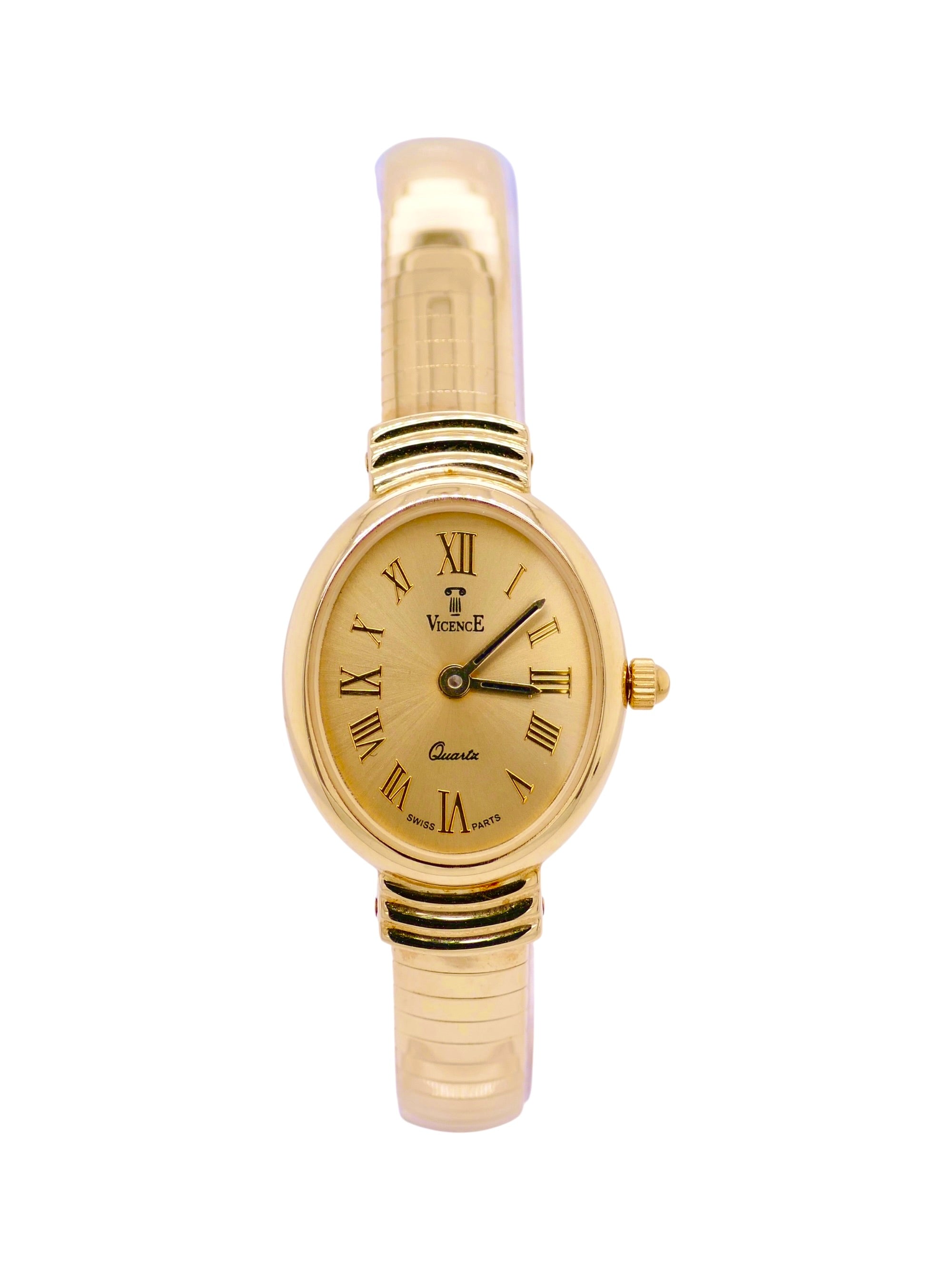 VicencE 14k Gold Oval Watch – New in Original Box