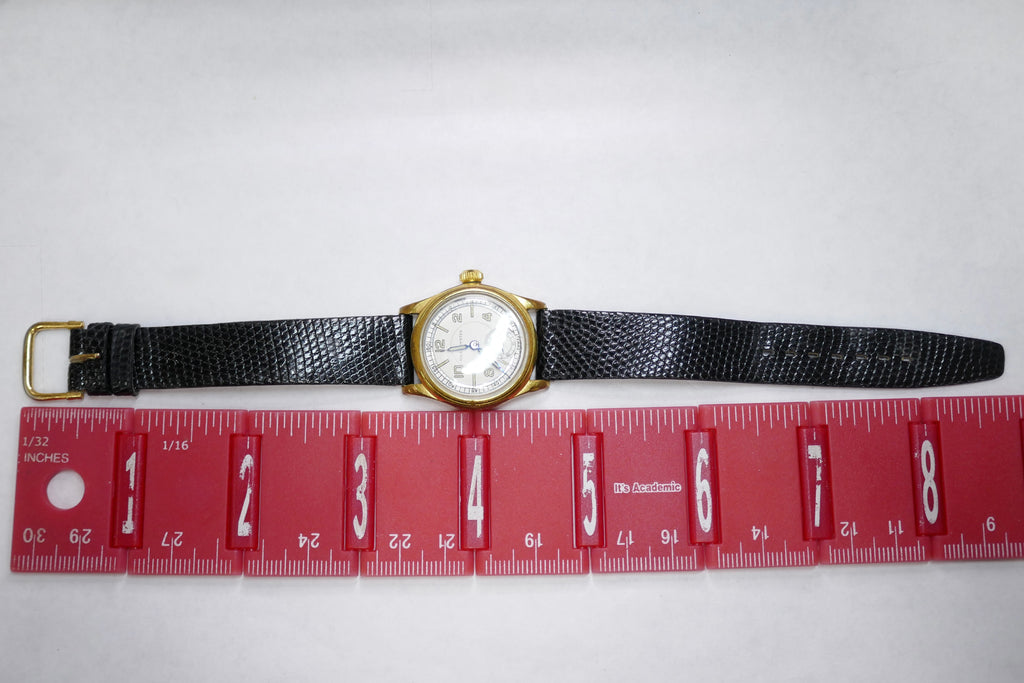 Vintage Gold Plated Rolex Oyster 3373F – Non Rolex Leather Strap