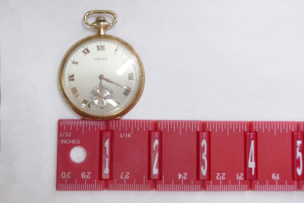 Antique 14k Gold Gruen Pocket Watch