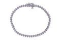 14k White Gold 1.0 ctw Diamond Tennis Bracelet – 7 in