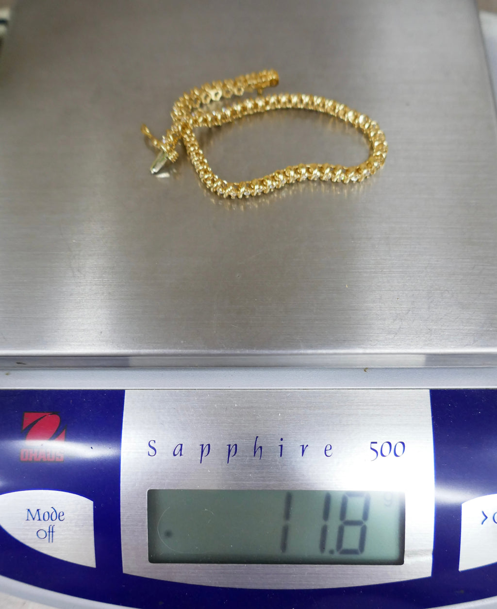 14k Yellow Gold 0.85 ctw Diamond Tennis Bracelet – 7 in