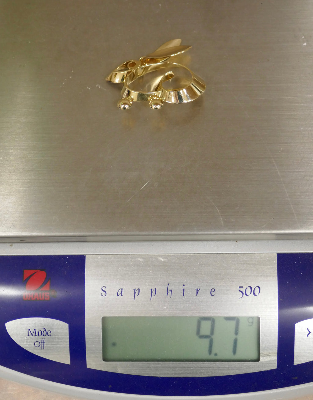 Tiffany & Co. 14k Yellow Gold Mid-Century Rabbit Brooch