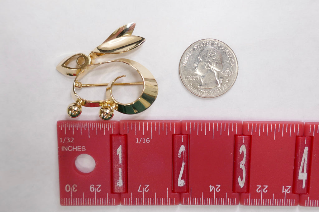 Tiffany & Co. 14k Yellow Gold Mid-Century Rabbit Brooch