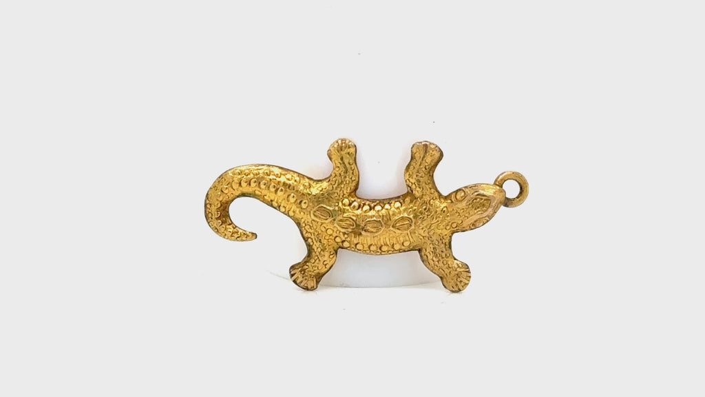 Vintage 14K Gold Lizard Charm