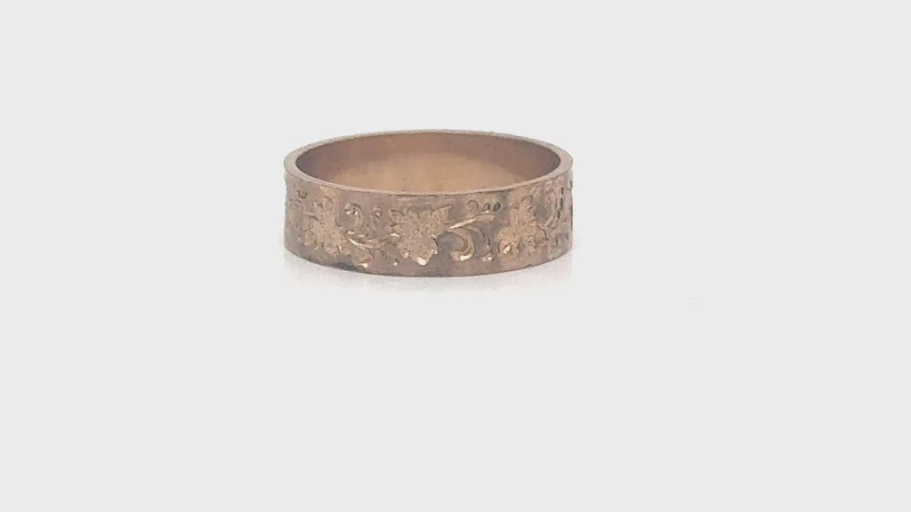 Vintage 10K Gold Baby Ring Size 1 Engraved Band