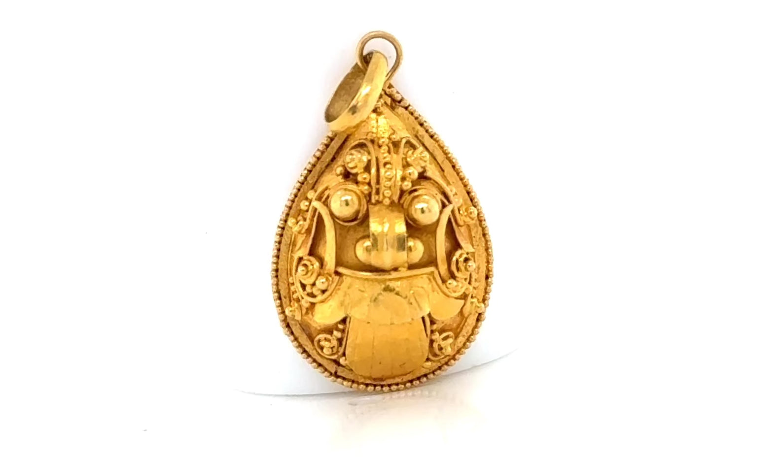 22K Yellow Gold Bug Pendant