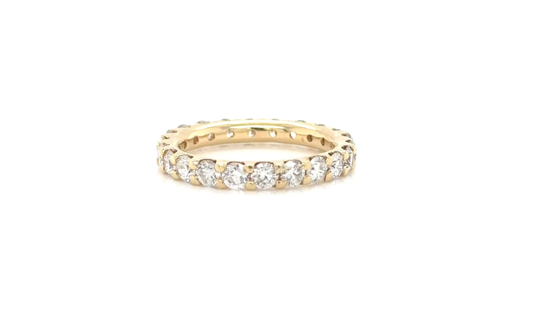 14K Yellow Gold Diamond Eternity Band Size 6