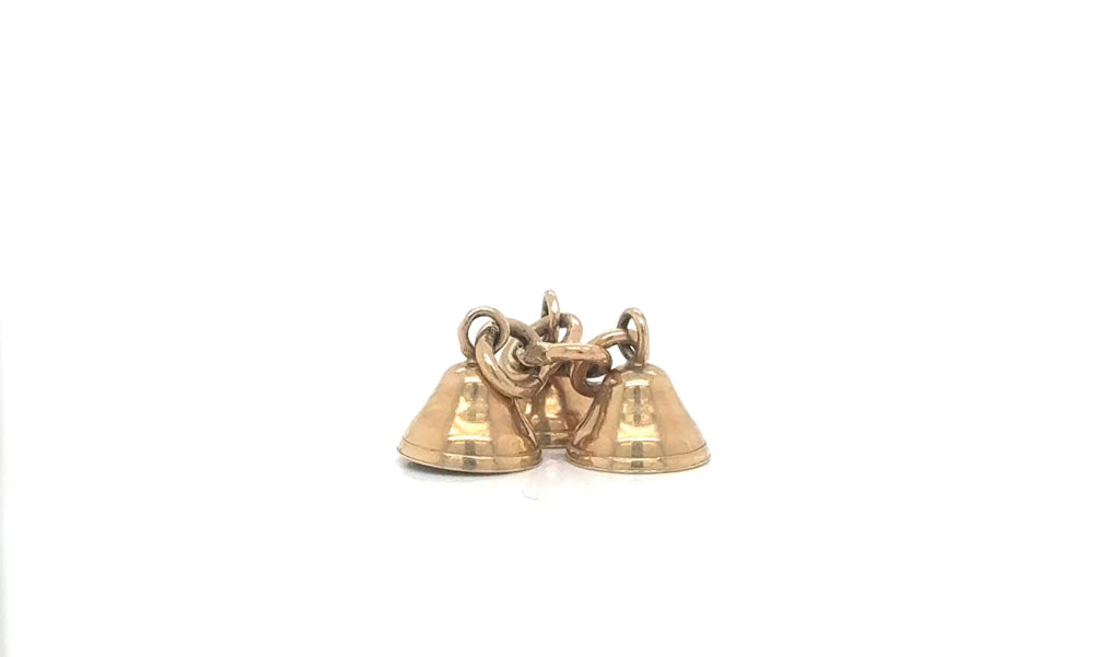 Vintage 14K Gold Triple Bell Charm