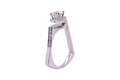 Stunning 14K White Gold Diamond Ring Size 6.5