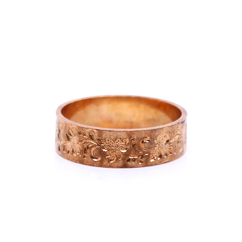 Vintage 10K Gold Baby Ring Size 1 Engraved Band