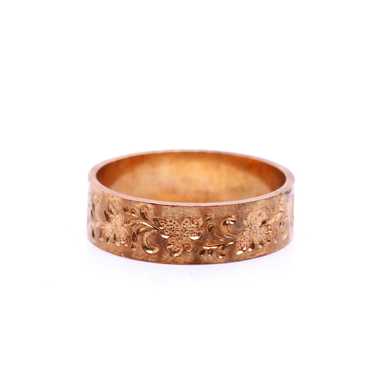 Vintage 10K Gold Baby Ring Size 1 Engraved Band