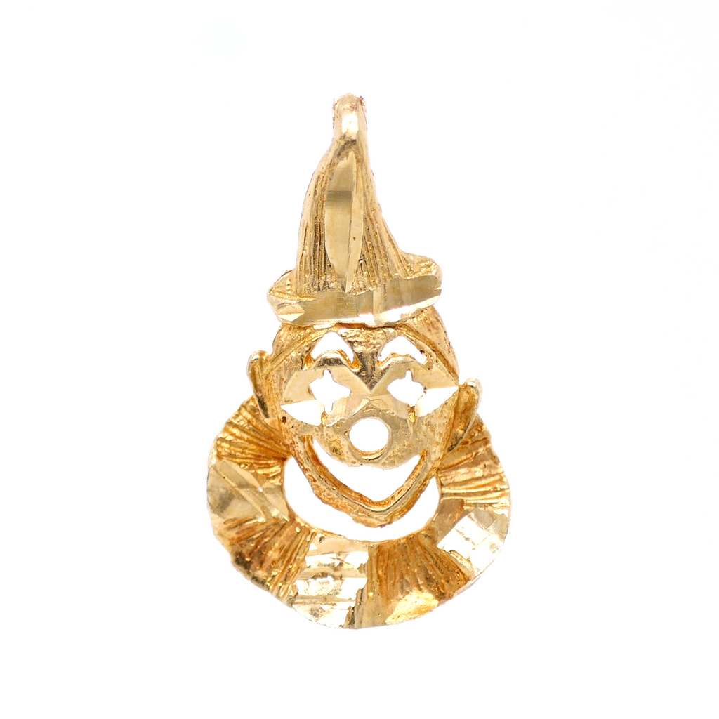 Vintage 14K Gold Clown Face Charm