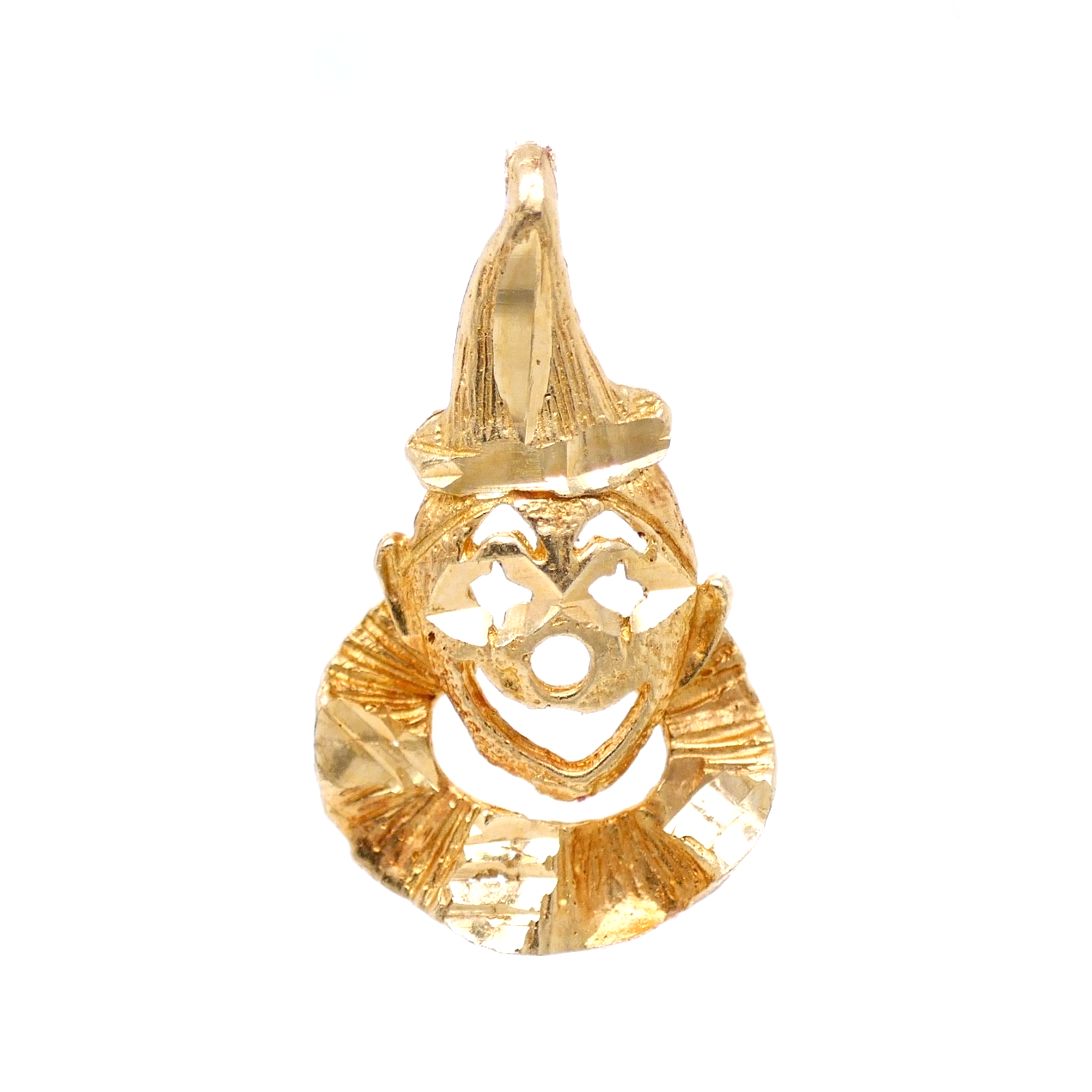 Vintage 14K Gold Clown Face Charm